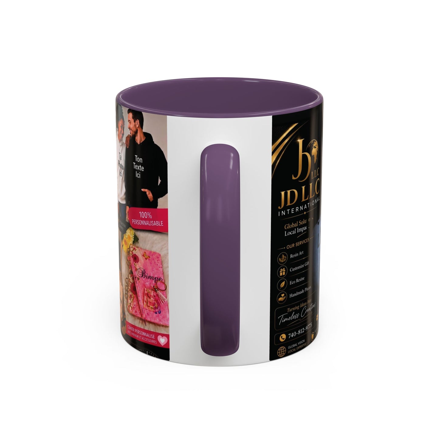 Photo Logo Accent Coffee Mug — Custom Branded Promotional Mug