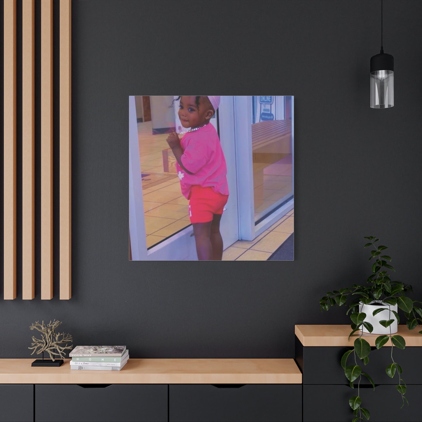 Canvas Wall Art - Candid Child Photo Matte Stretched Print