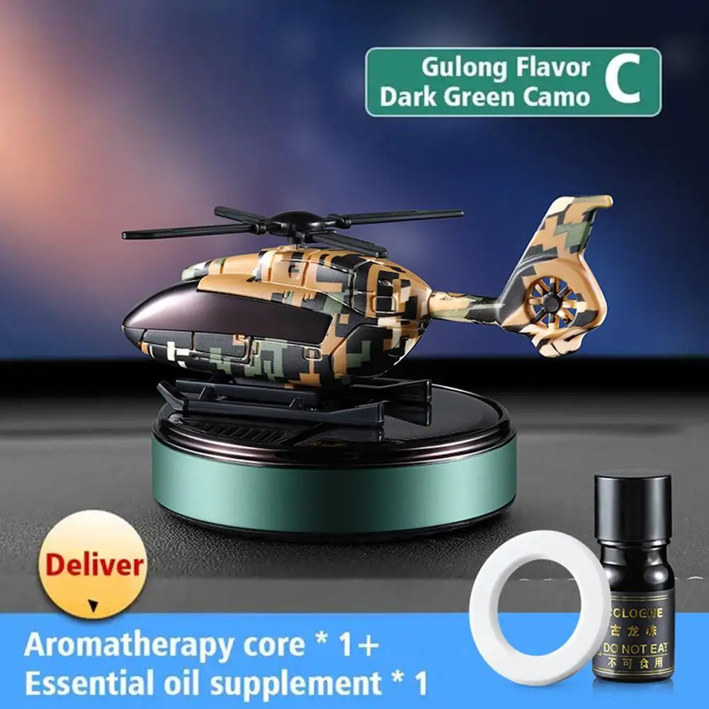 Car Solar Air Freshener Airplane Solar Helicopter Interior Accessories Trim Propeller Rotary Perfume Diffuser Deodorant