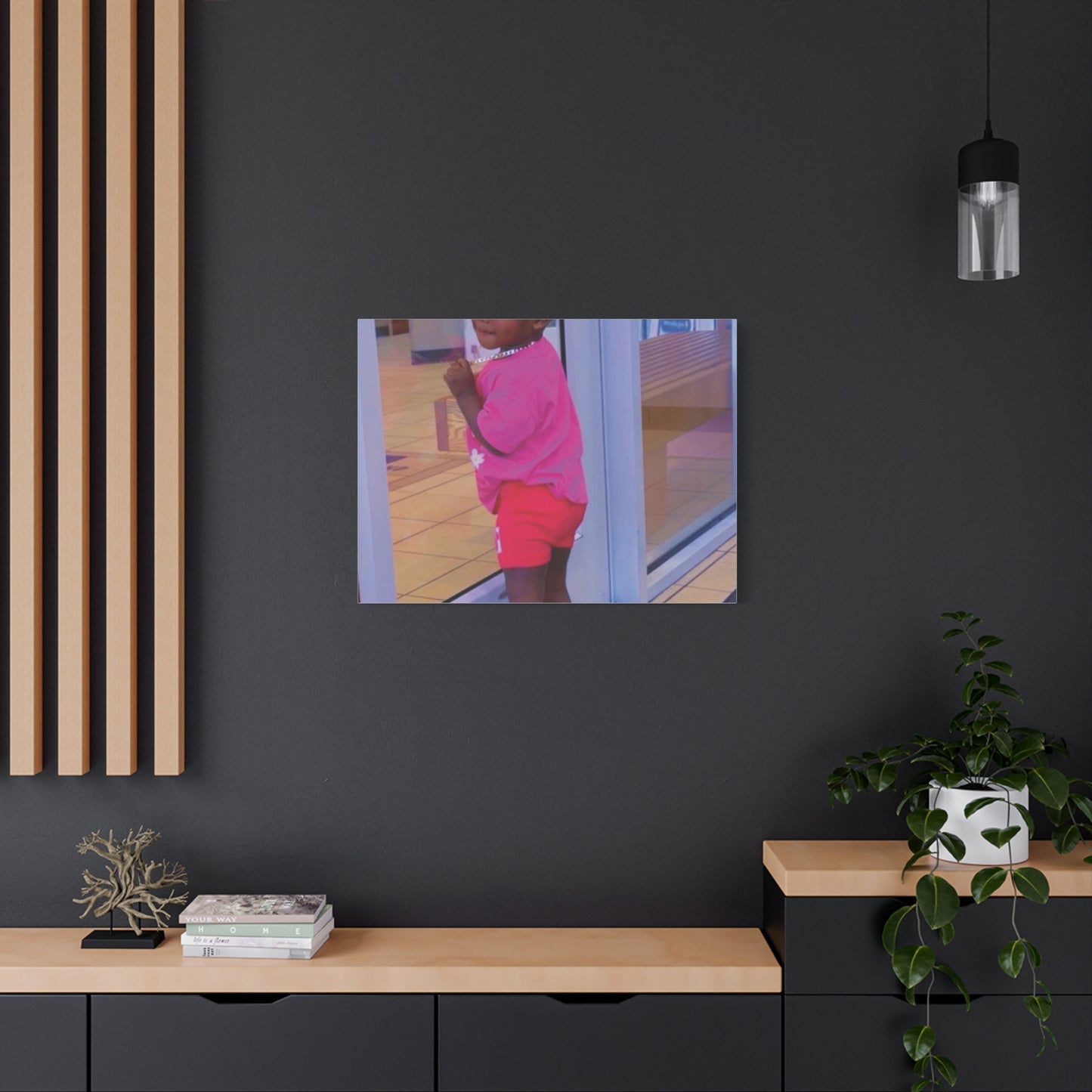 Canvas Wall Art - Candid Child Photo Matte Stretched Print
