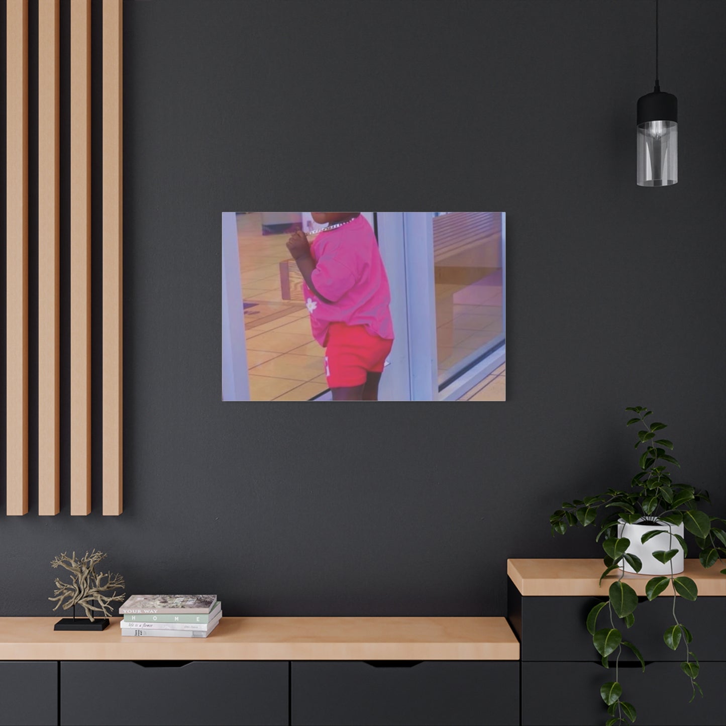 Canvas Wall Art - Candid Child Photo Matte Stretched Print