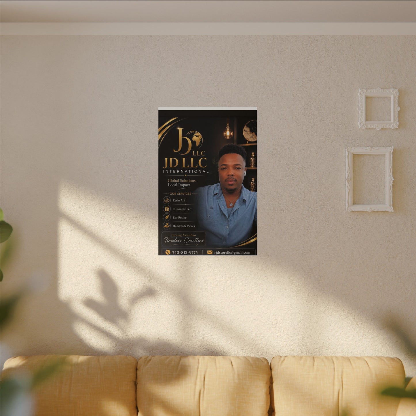 Matte Stretched Canvas - JD LLC International Business Portrait (Customizable)