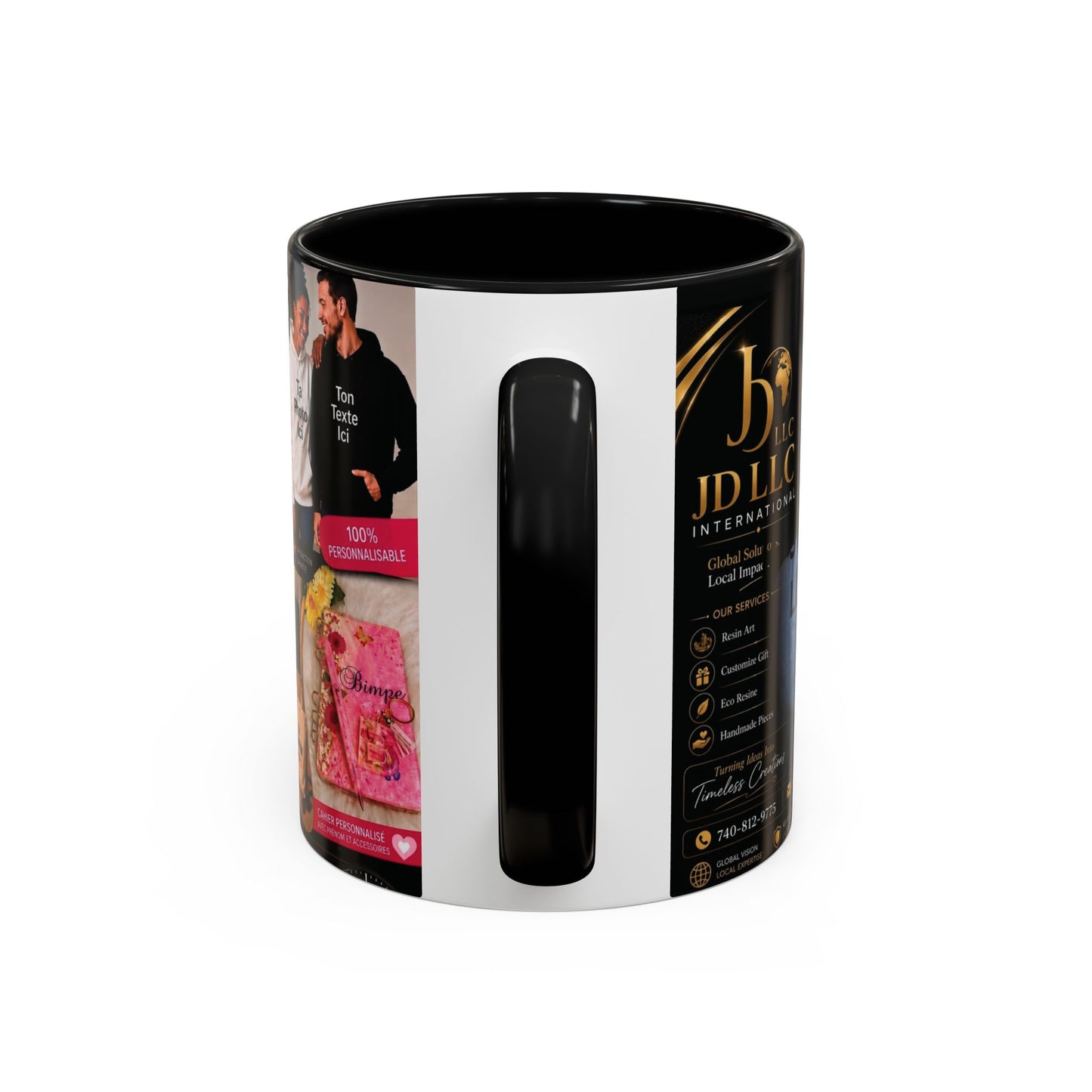 Photo Logo Accent Coffee Mug — Custom Branded Promotional Mug