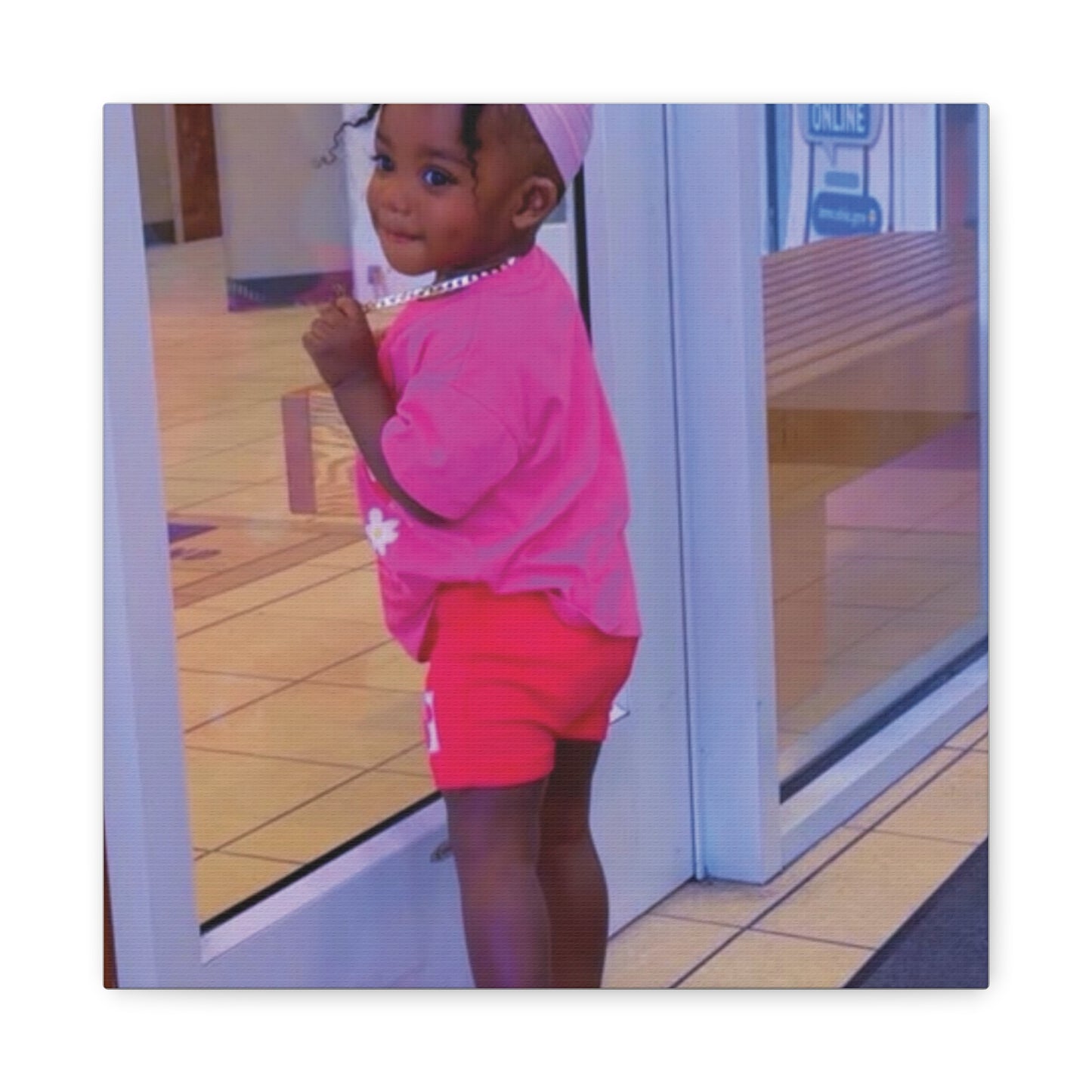 Canvas Wall Art - Candid Child Photo Matte Stretched Print