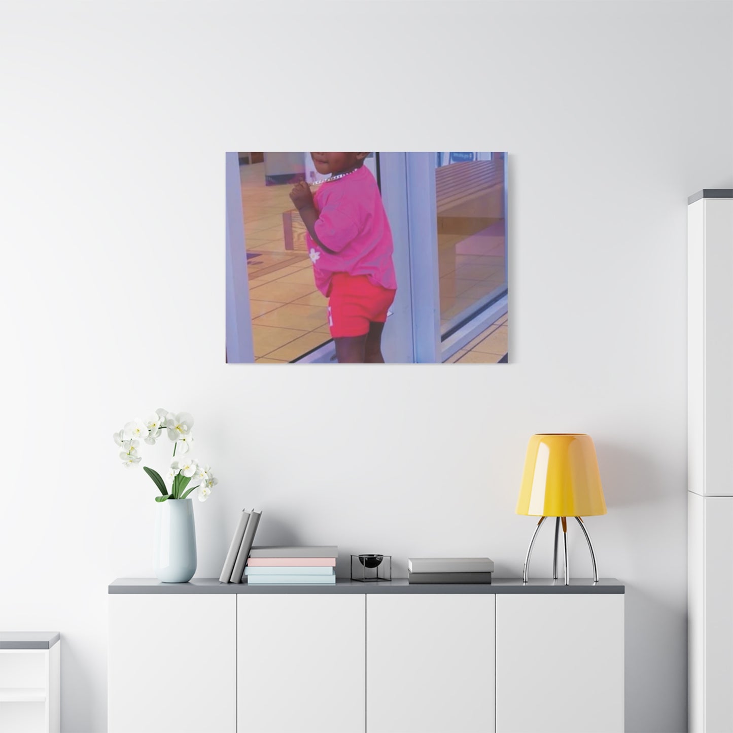 Canvas Wall Art - Candid Child Photo Matte Stretched Print