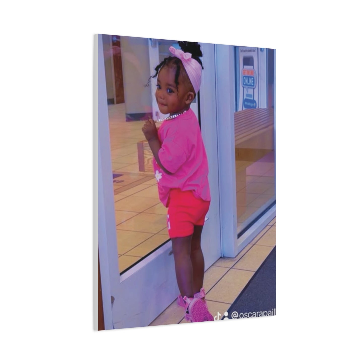 Canvas Wall Art - Candid Child Photo Matte Stretched Print