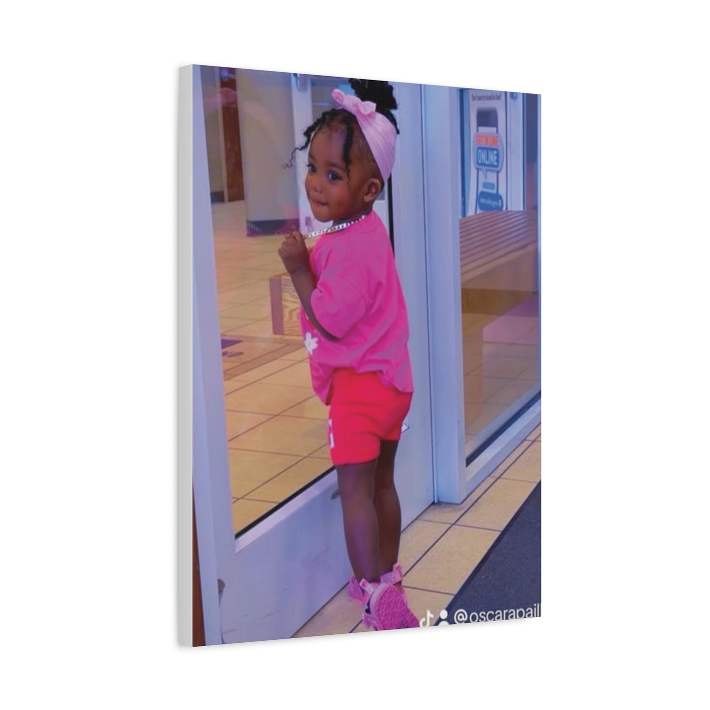 Canvas Wall Art - Candid Child Photo Matte Stretched Print