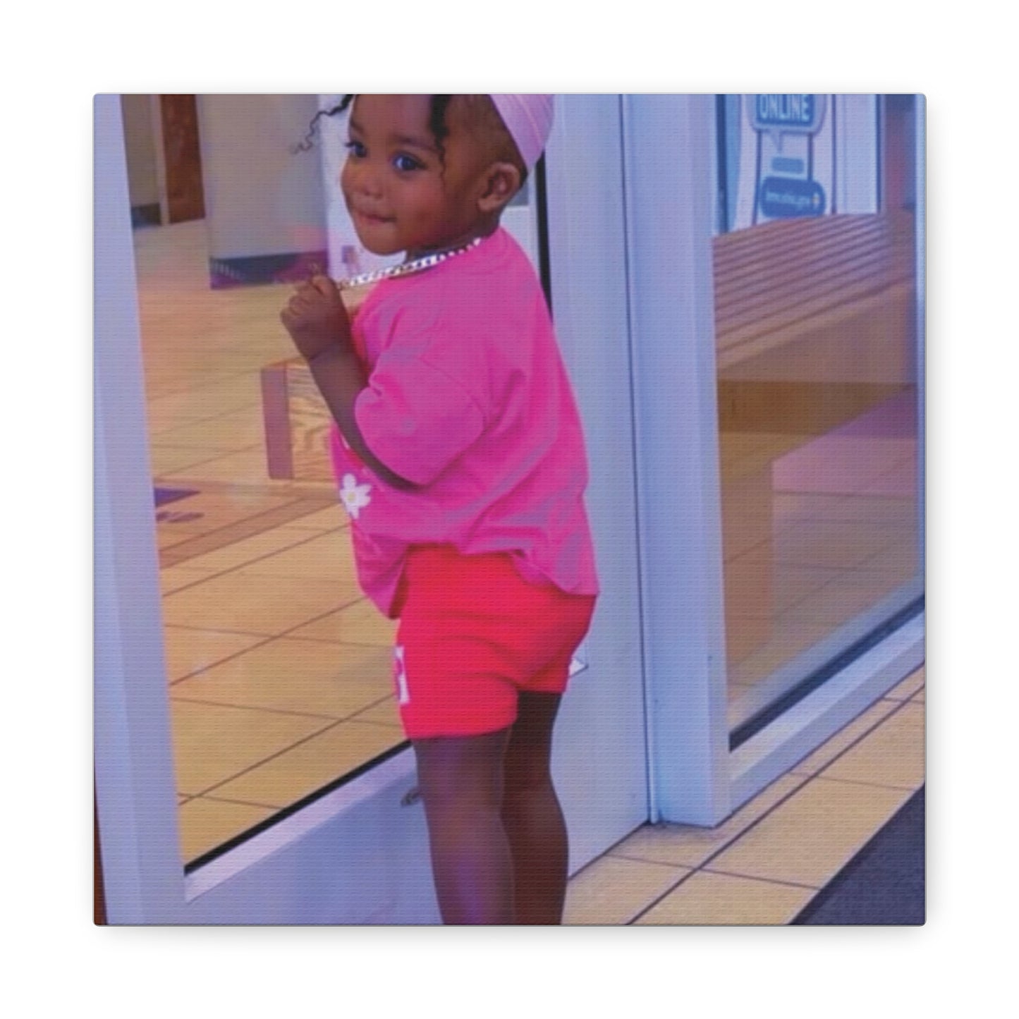 Canvas Wall Art - Candid Child Photo Matte Stretched Print