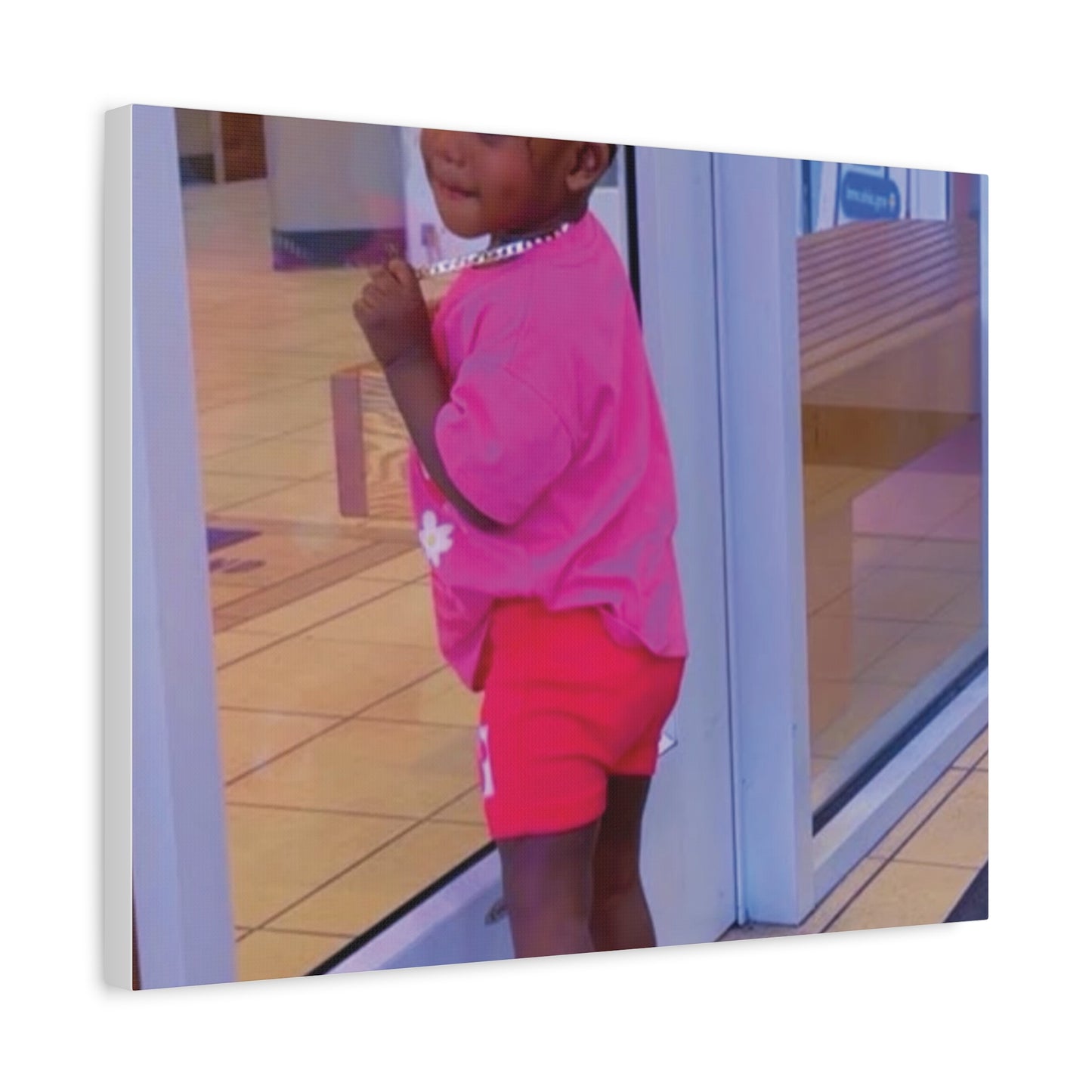 Canvas Wall Art - Candid Child Photo Matte Stretched Print