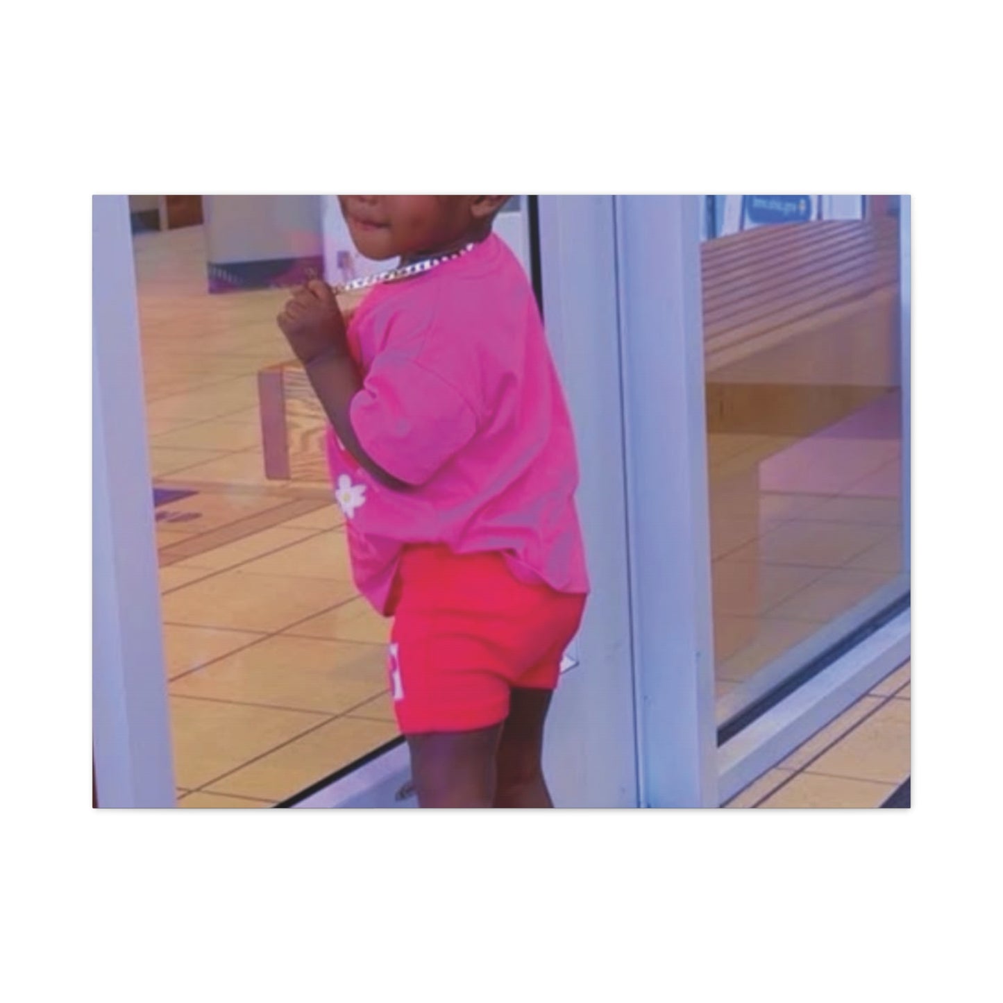 Canvas Wall Art - Candid Child Photo Matte Stretched Print