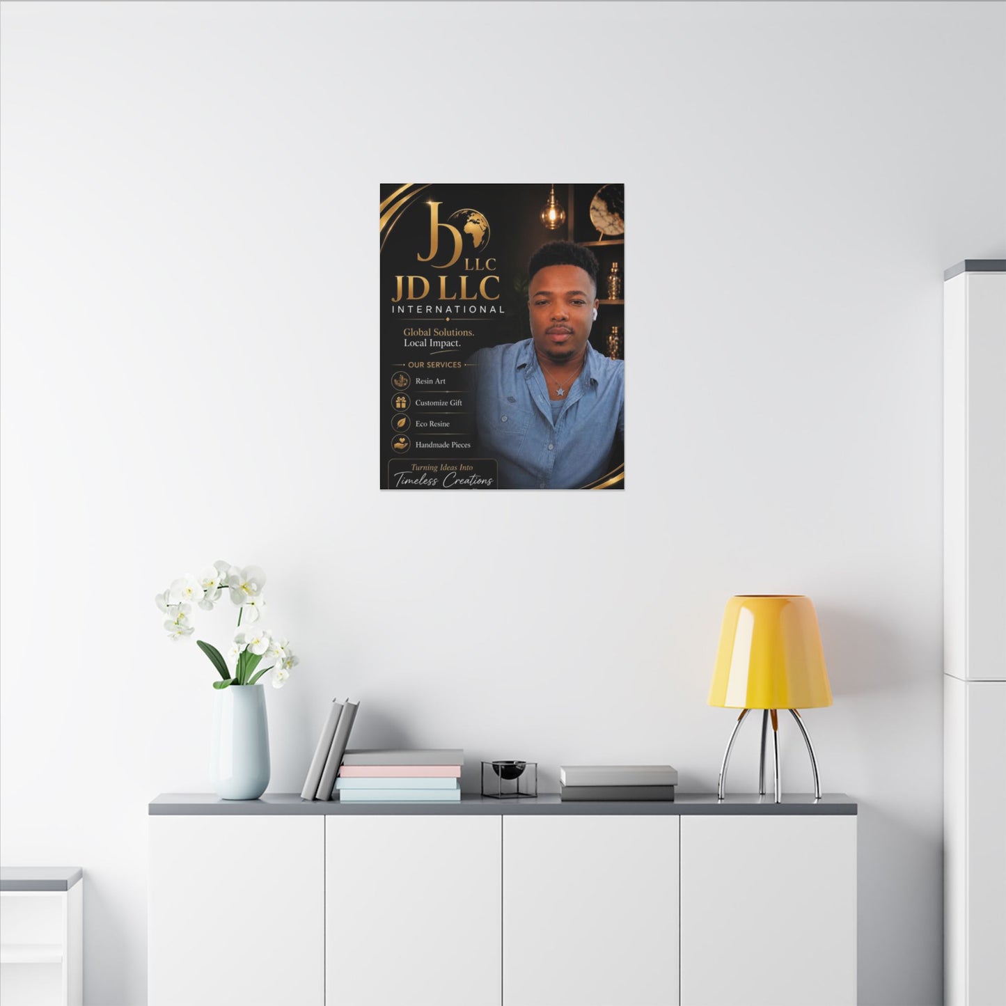 Matte Stretched Canvas - JD LLC International Business Portrait (Customizable)
