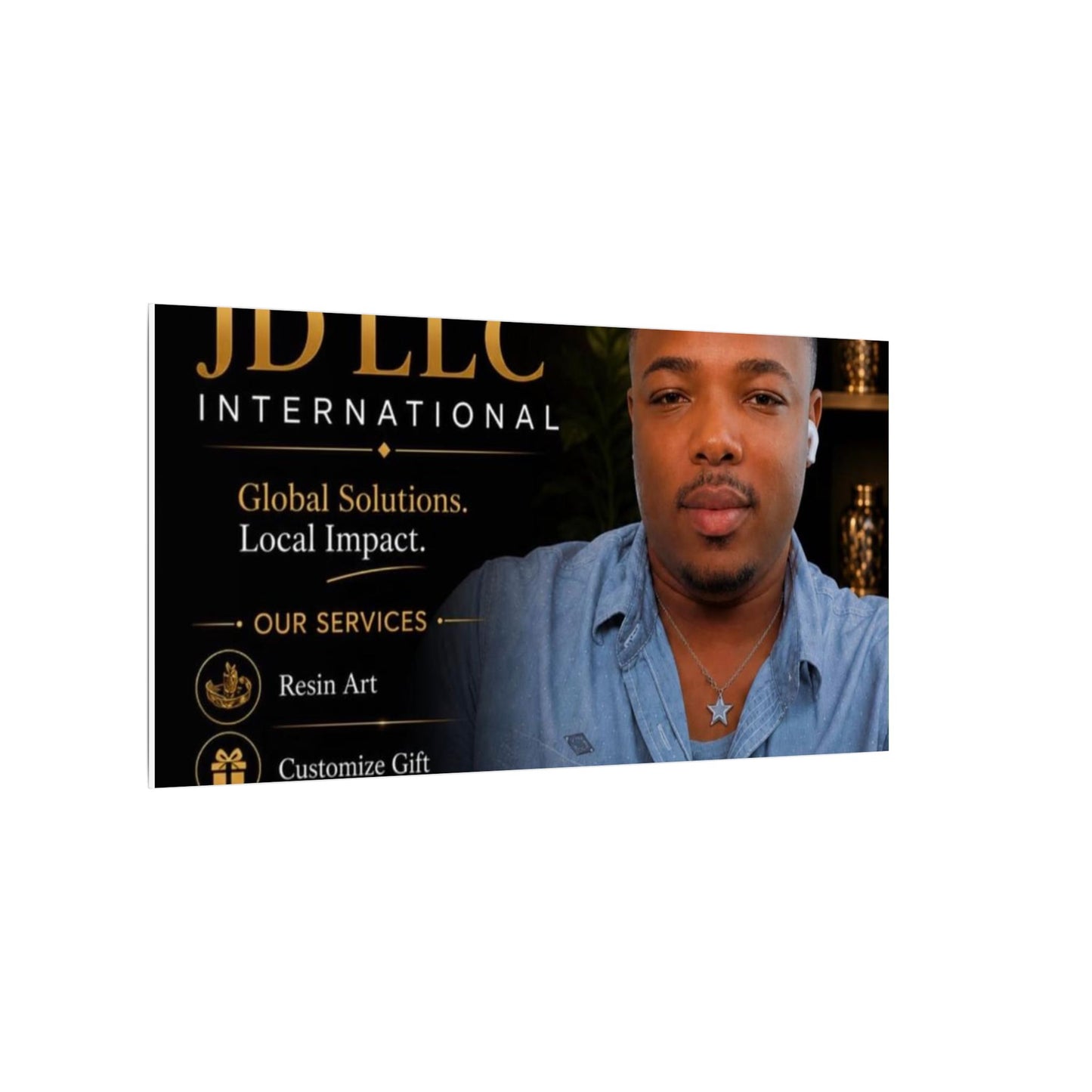Matte Stretched Canvas - JD LLC International Business Portrait (Customizable)
