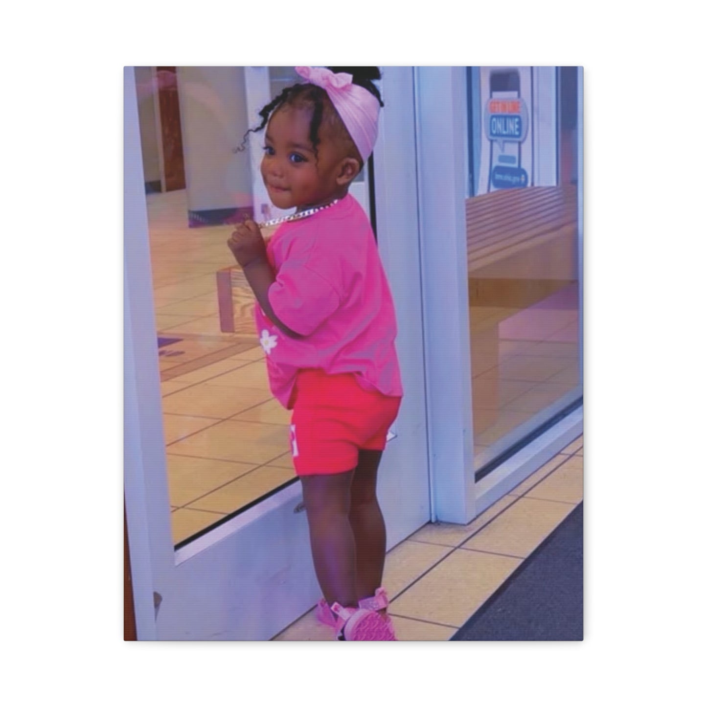Canvas Wall Art - Candid Child Photo Matte Stretched Print