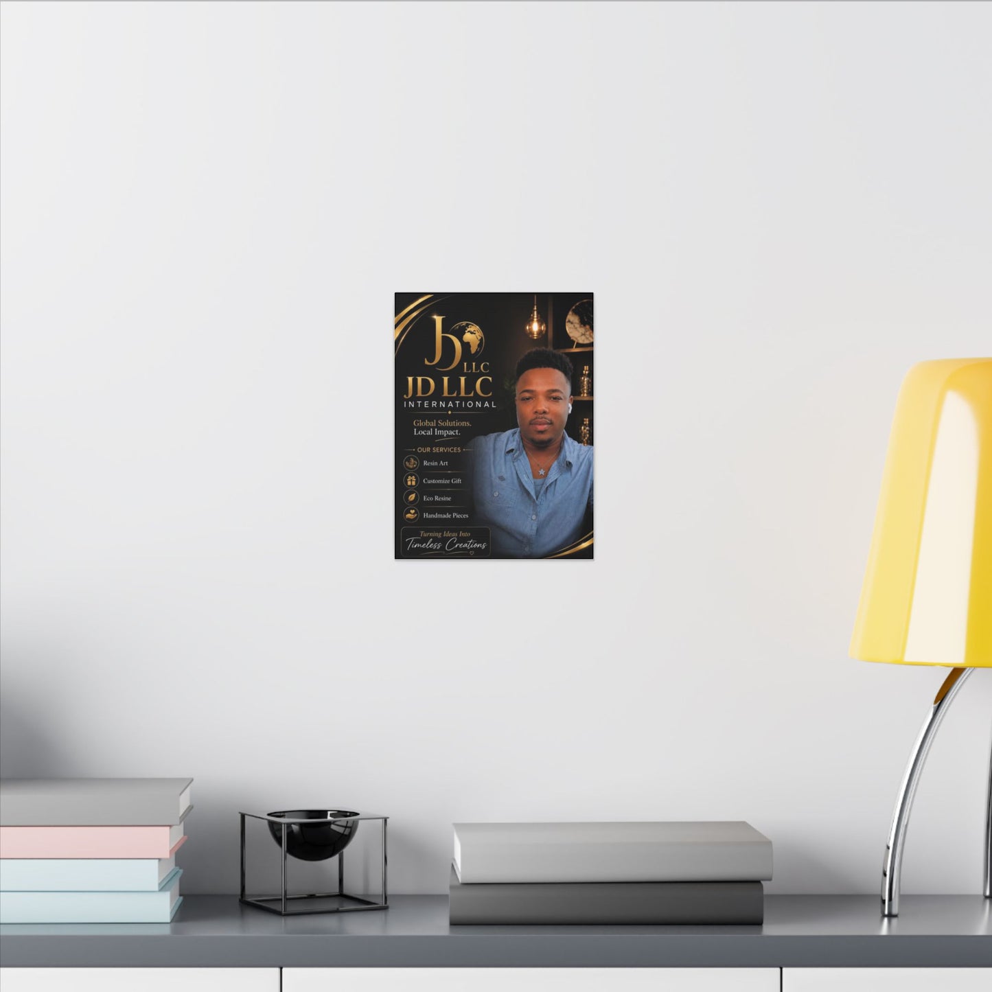 Matte Stretched Canvas - JD LLC International Business Portrait (Customizable)