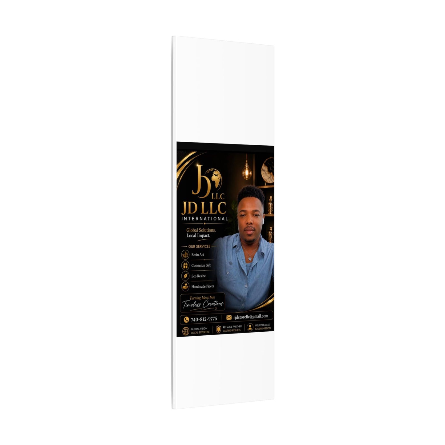 Matte Stretched Canvas - JD LLC International Business Portrait (Customizable)