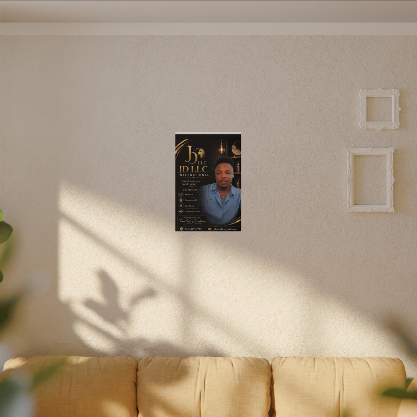 Matte Stretched Canvas - JD LLC International Business Portrait (Customizable)