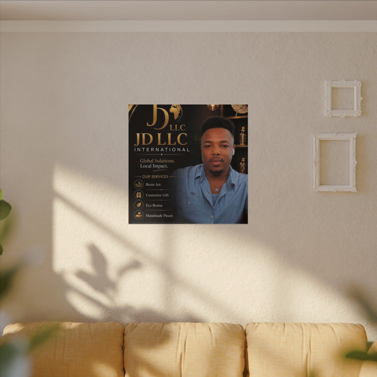 Matte Stretched Canvas - JD LLC International Business Portrait (Customizable)