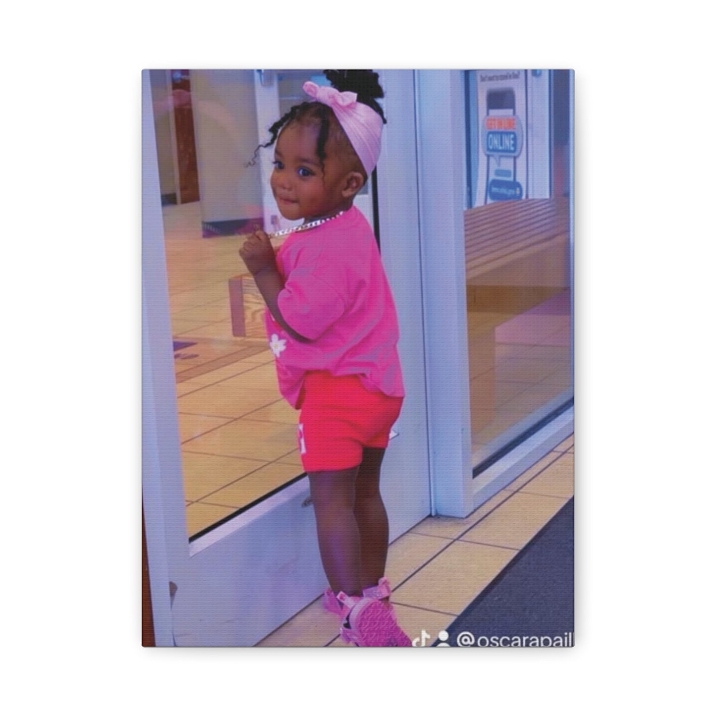 Canvas Wall Art - Candid Child Photo Matte Stretched Print