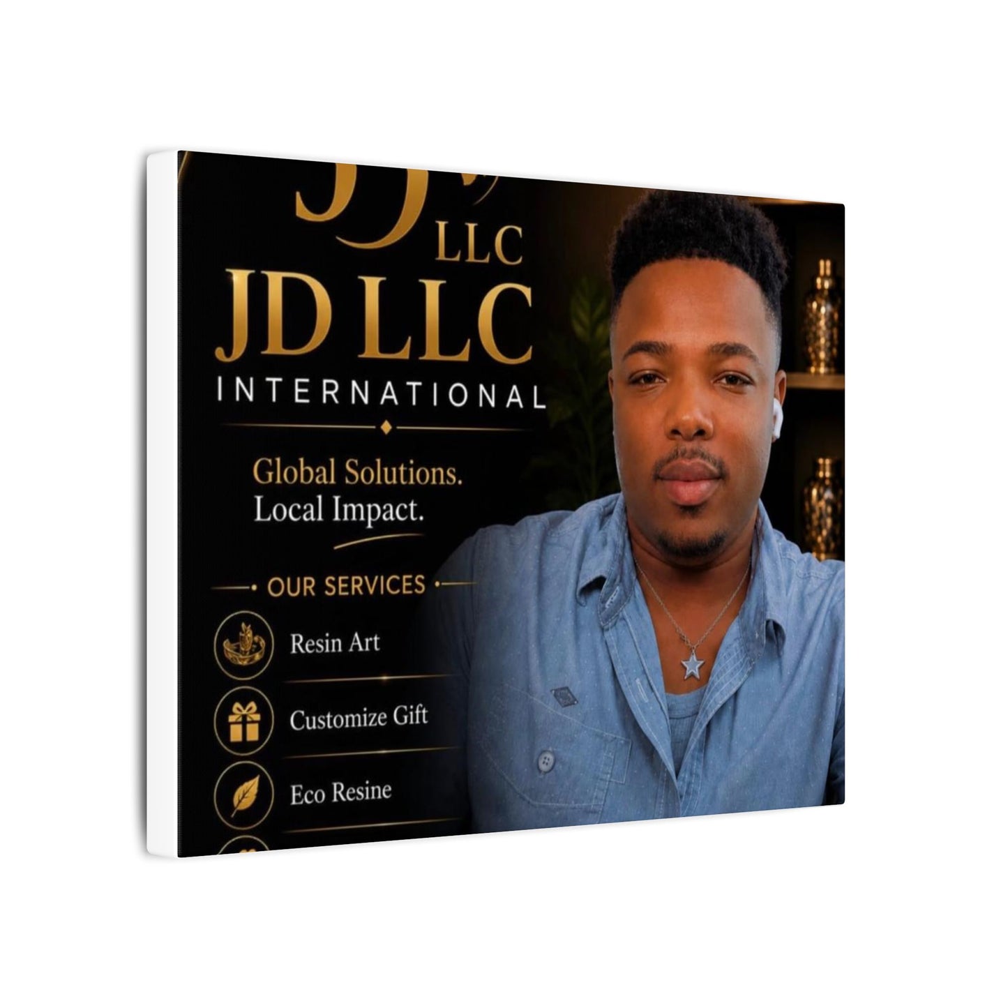 Matte Stretched Canvas - JD LLC International Business Portrait (Customizable)