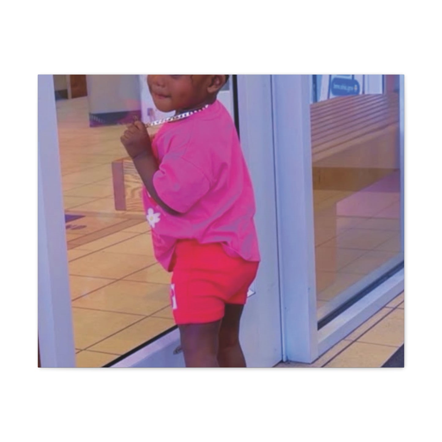 Canvas Wall Art - Candid Child Photo Matte Stretched Print