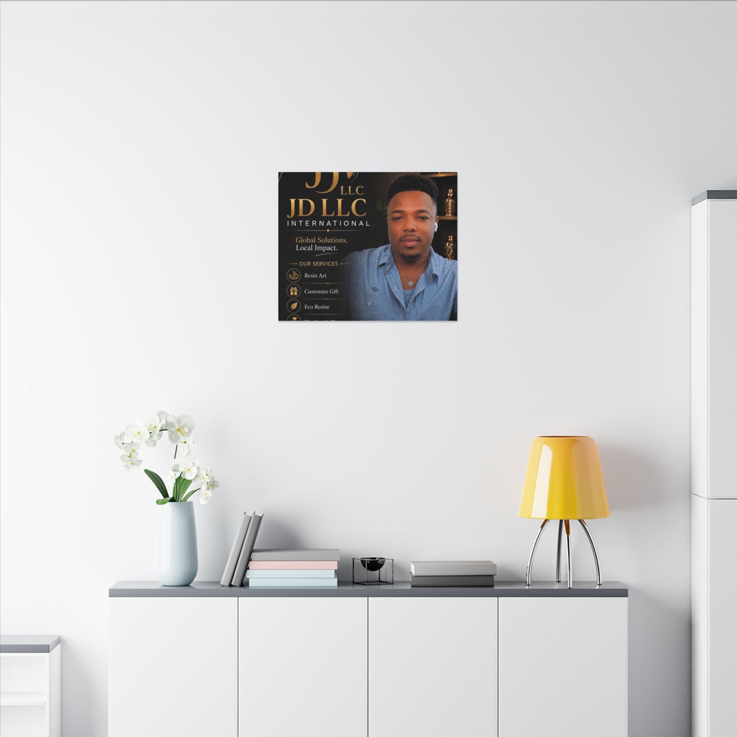Matte Stretched Canvas - JD LLC International Business Portrait (Customizable)