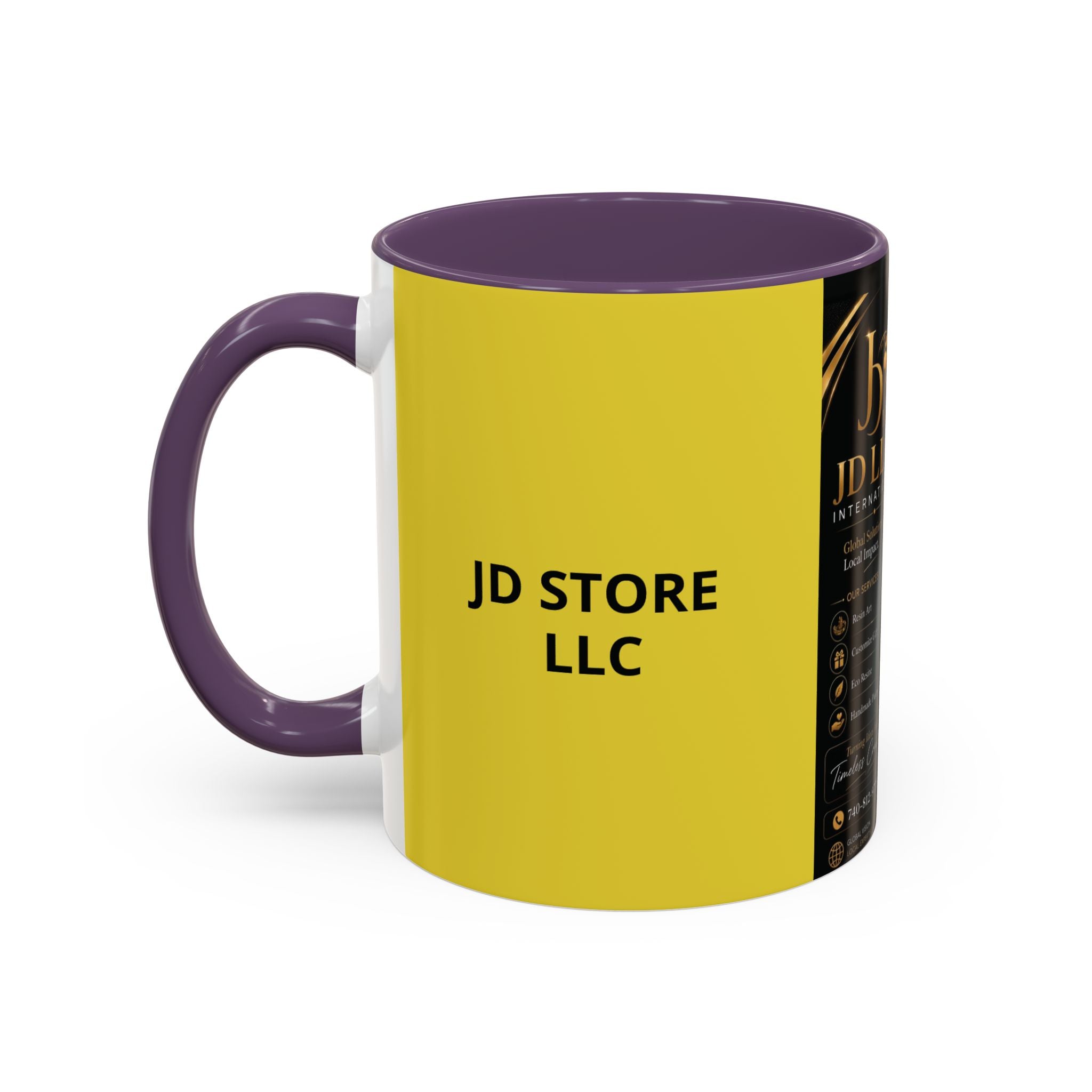 Photo Logo Accent Coffee Mug — Custom Branded Promotional Mug