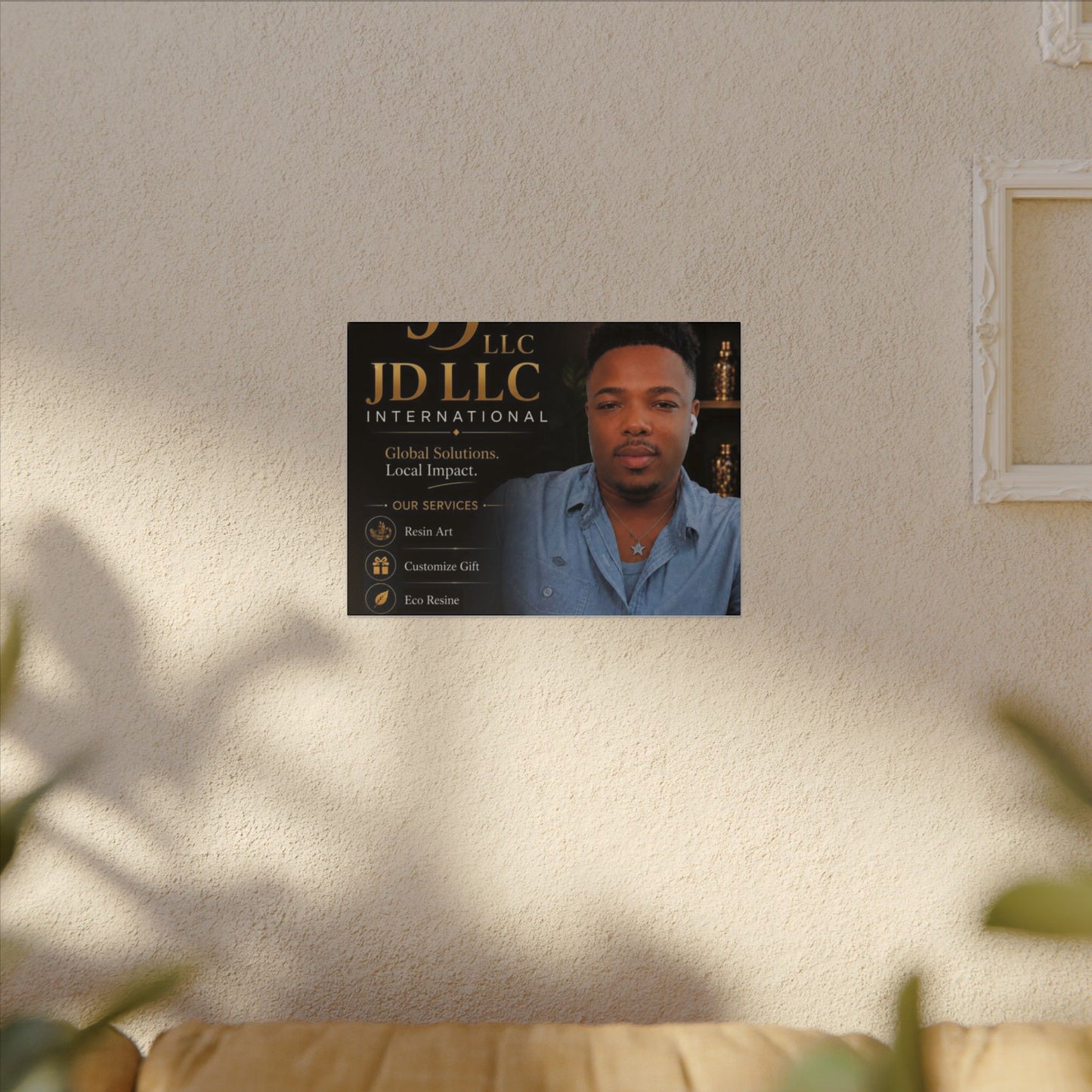 Matte Stretched Canvas - JD LLC International Business Portrait (Customizable)
