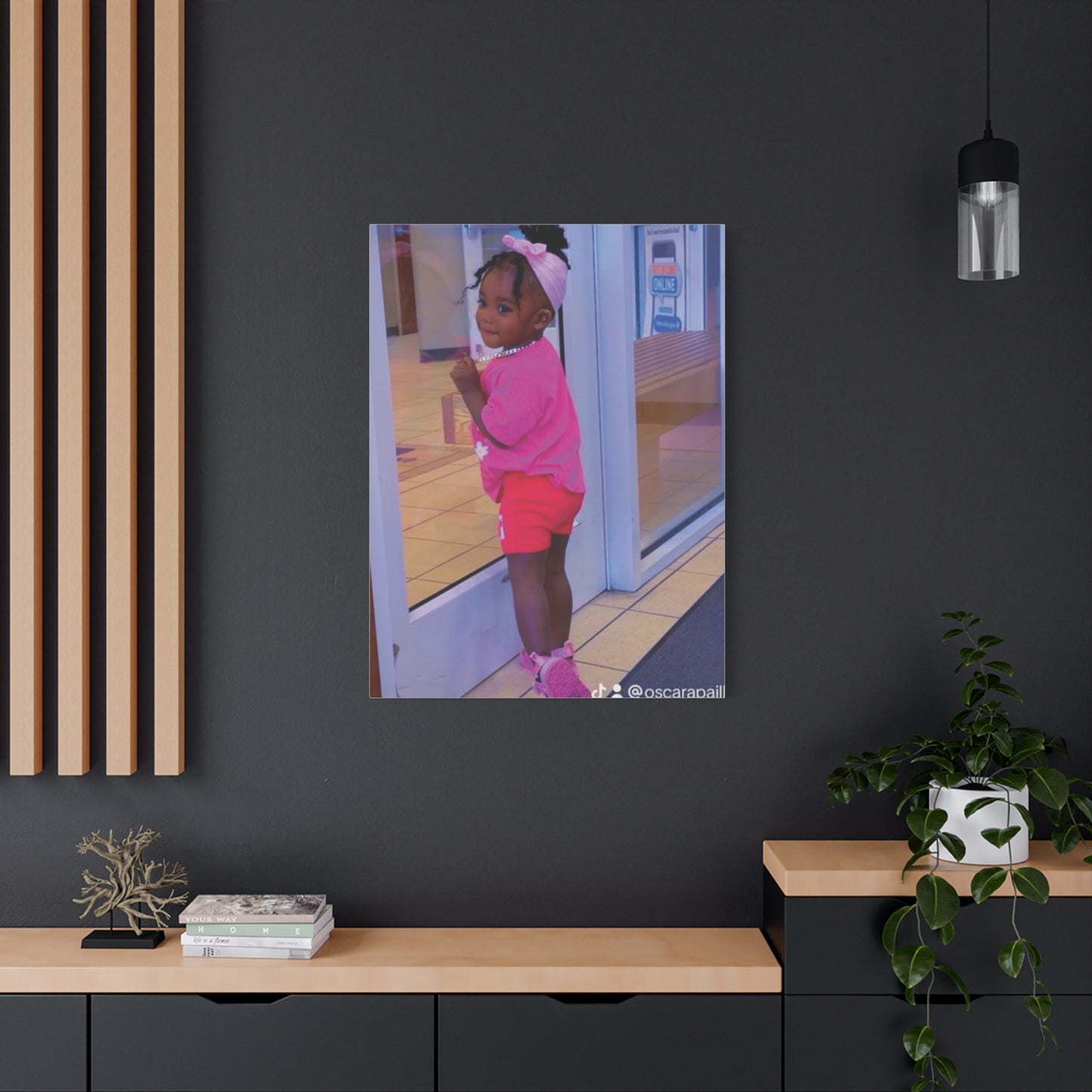 Canvas Wall Art - Candid Child Photo Matte Stretched Print