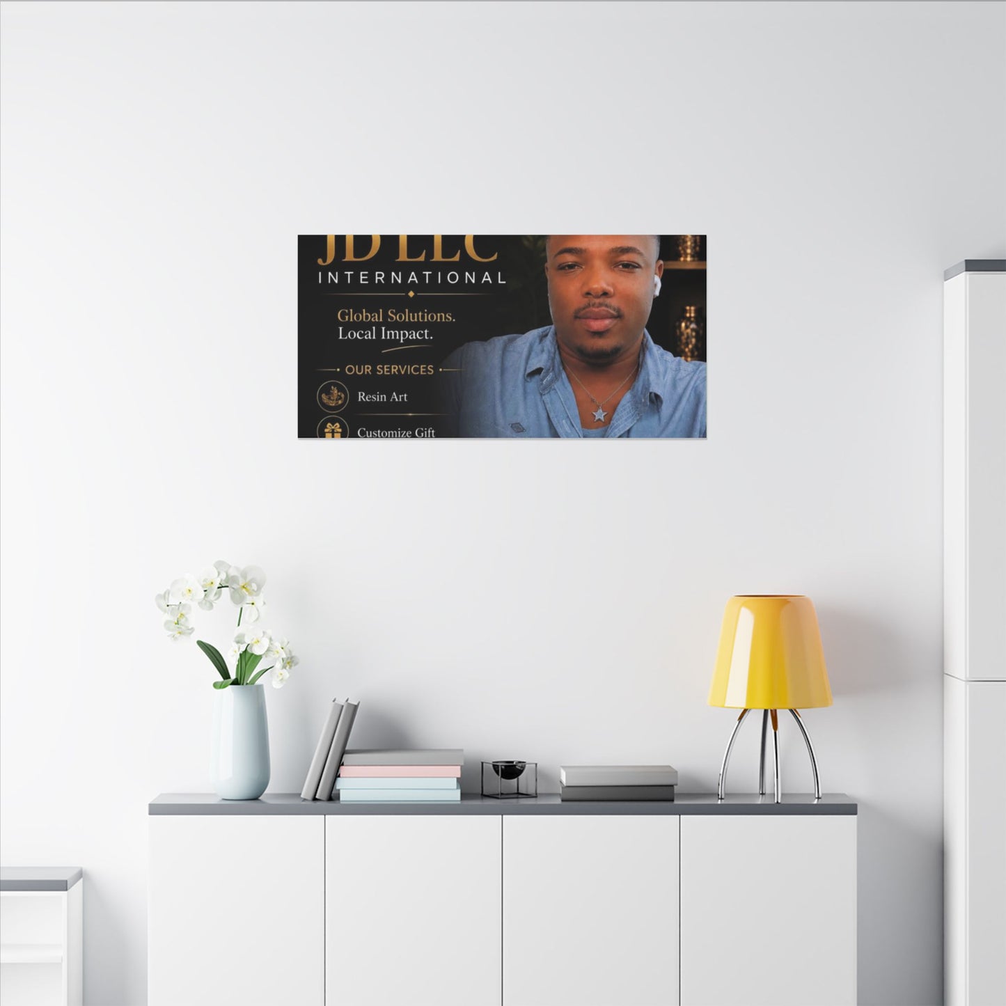 Matte Stretched Canvas - JD LLC International Business Portrait (Customizable)