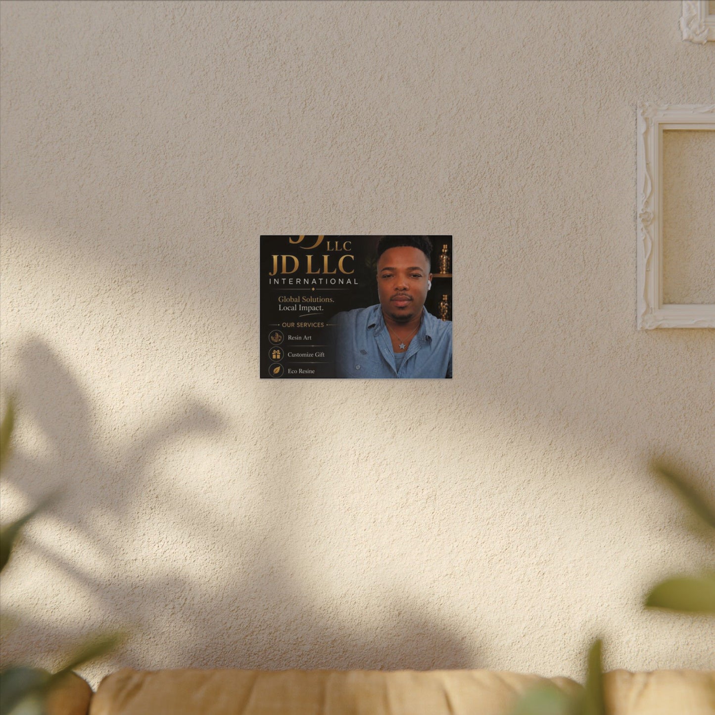 Matte Stretched Canvas - JD LLC International Business Portrait (Customizable)