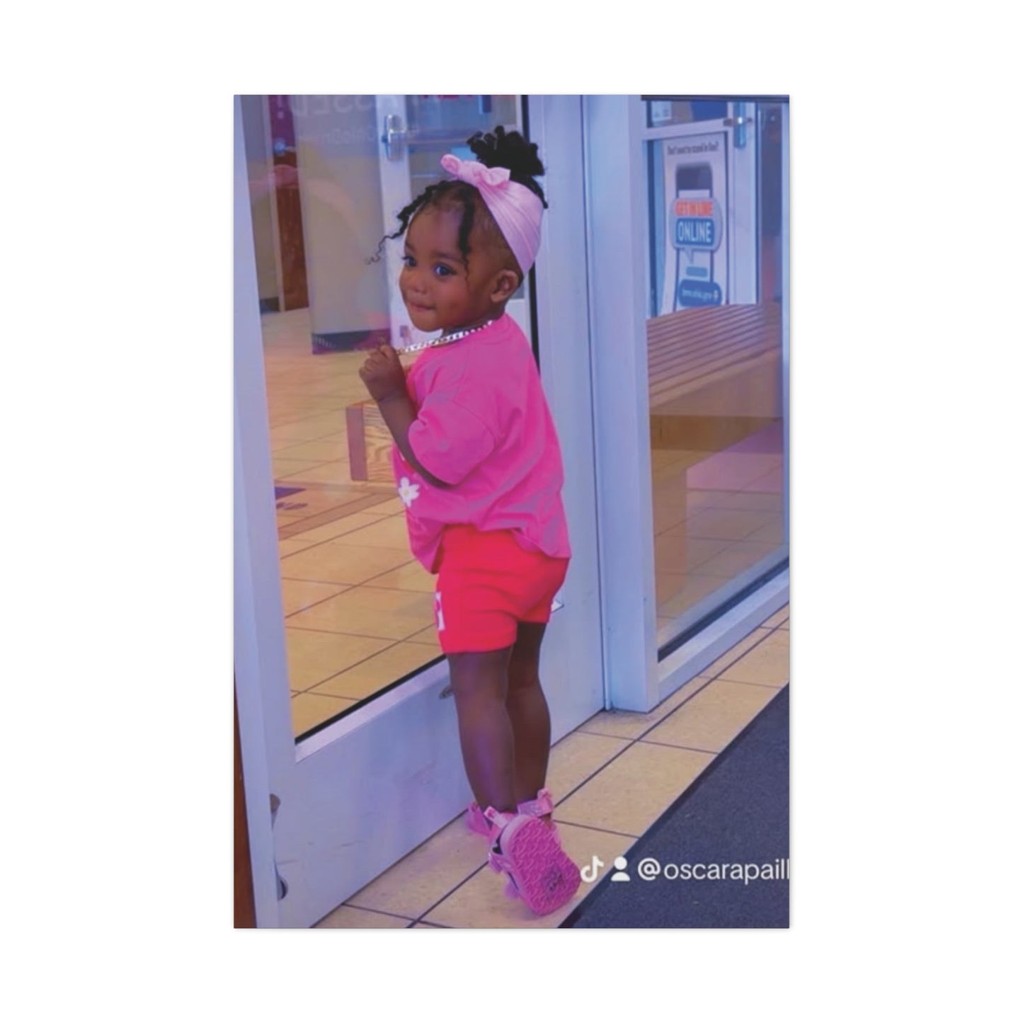 Canvas Wall Art - Candid Child Photo Matte Stretched Print