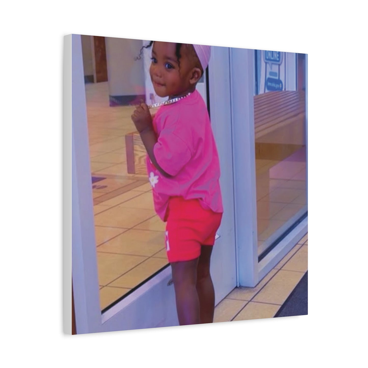 Canvas Wall Art - Candid Child Photo Matte Stretched Print