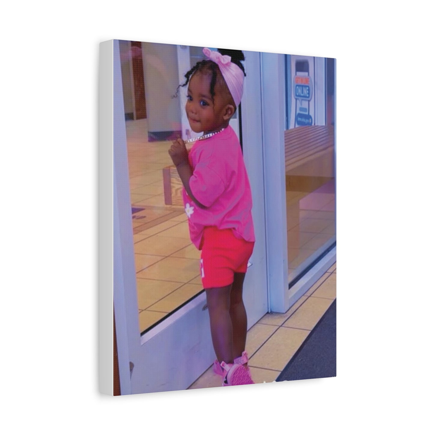 Canvas Wall Art - Candid Child Photo Matte Stretched Print
