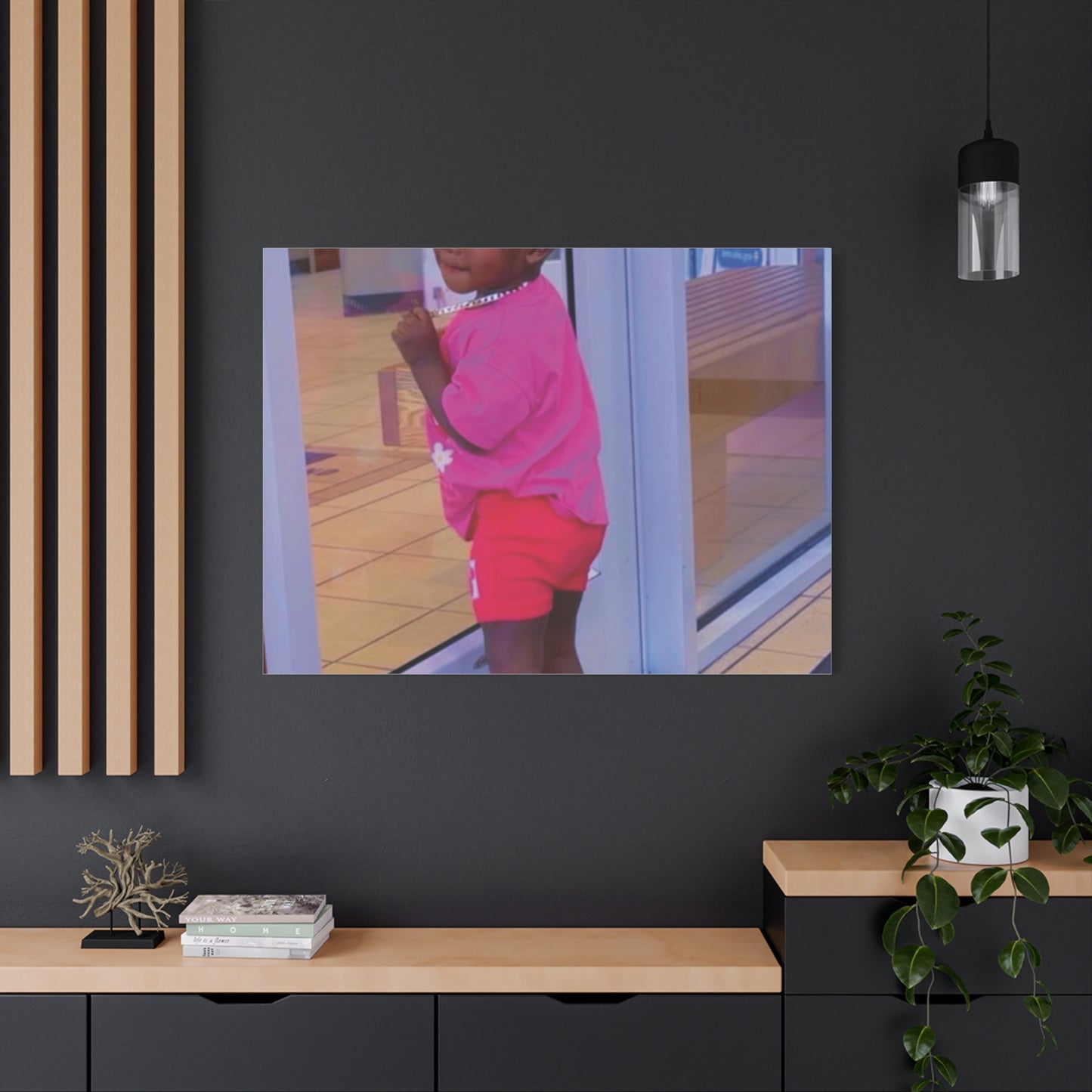 Canvas Wall Art - Candid Child Photo Matte Stretched Print