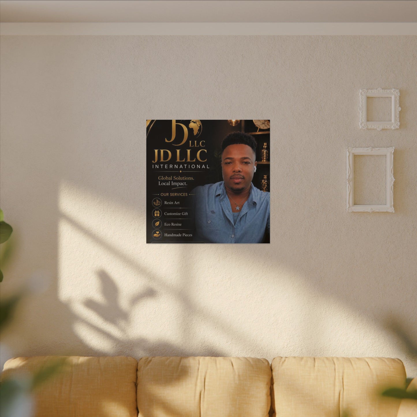 Matte Stretched Canvas - JD LLC International Business Portrait (Customizable)