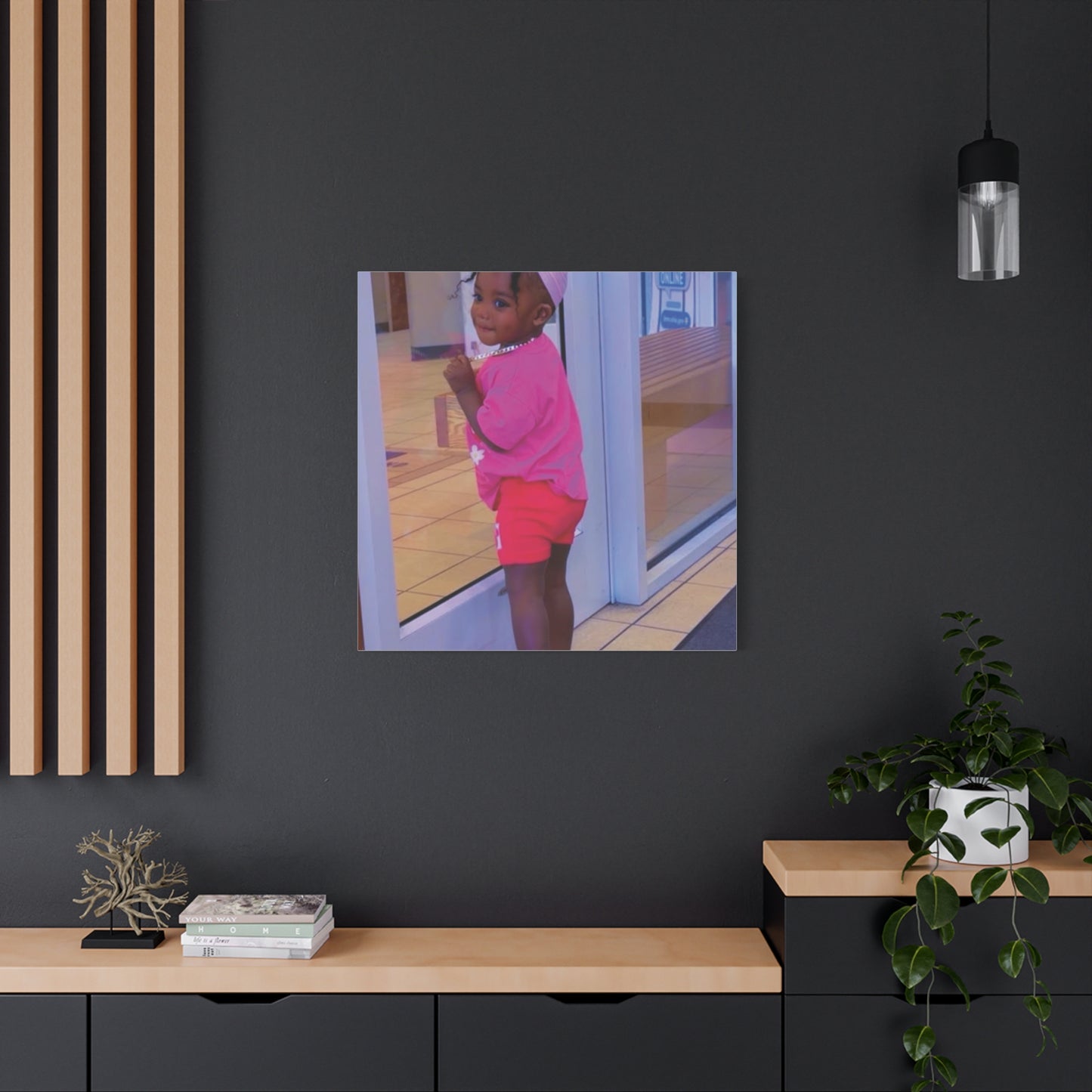 Canvas Wall Art - Candid Child Photo Matte Stretched Print