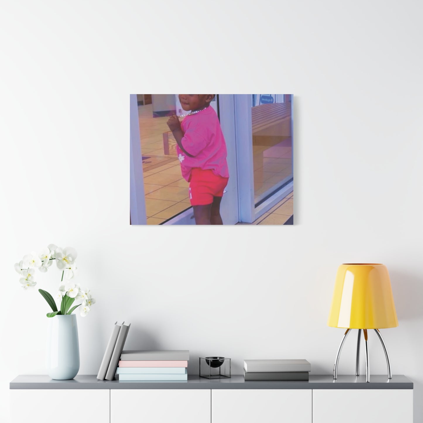 Canvas Wall Art - Candid Child Photo Matte Stretched Print