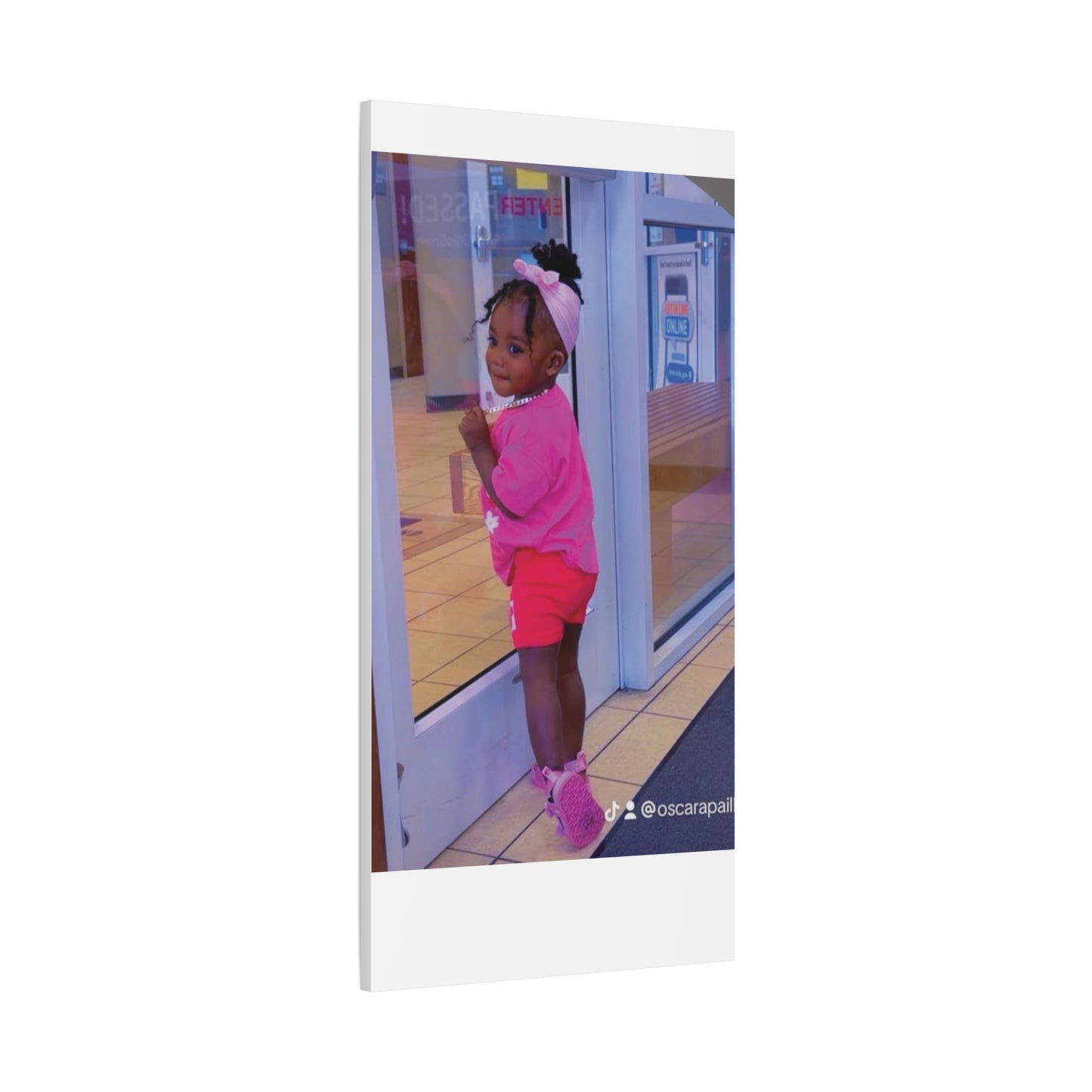 Canvas Wall Art - Candid Child Photo Matte Stretched Print