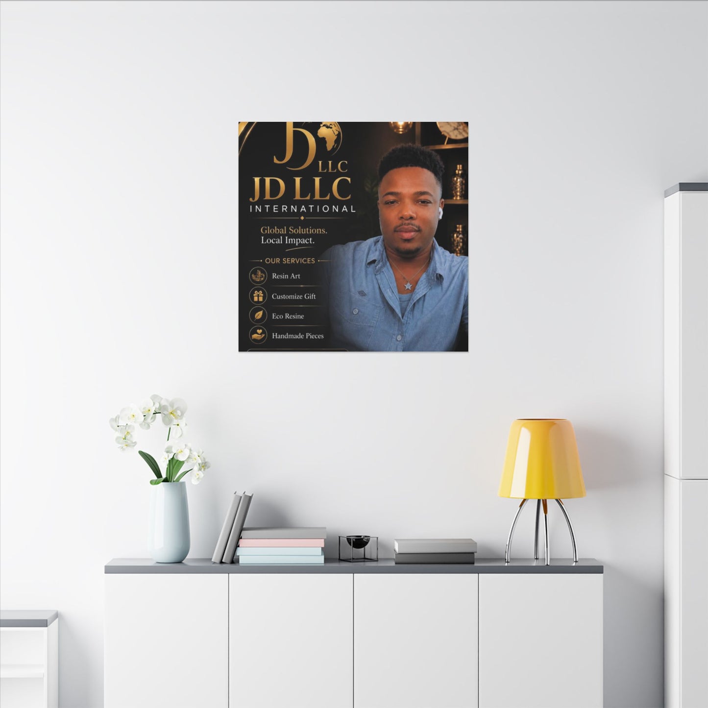 Matte Stretched Canvas - JD LLC International Business Portrait (Customizable)