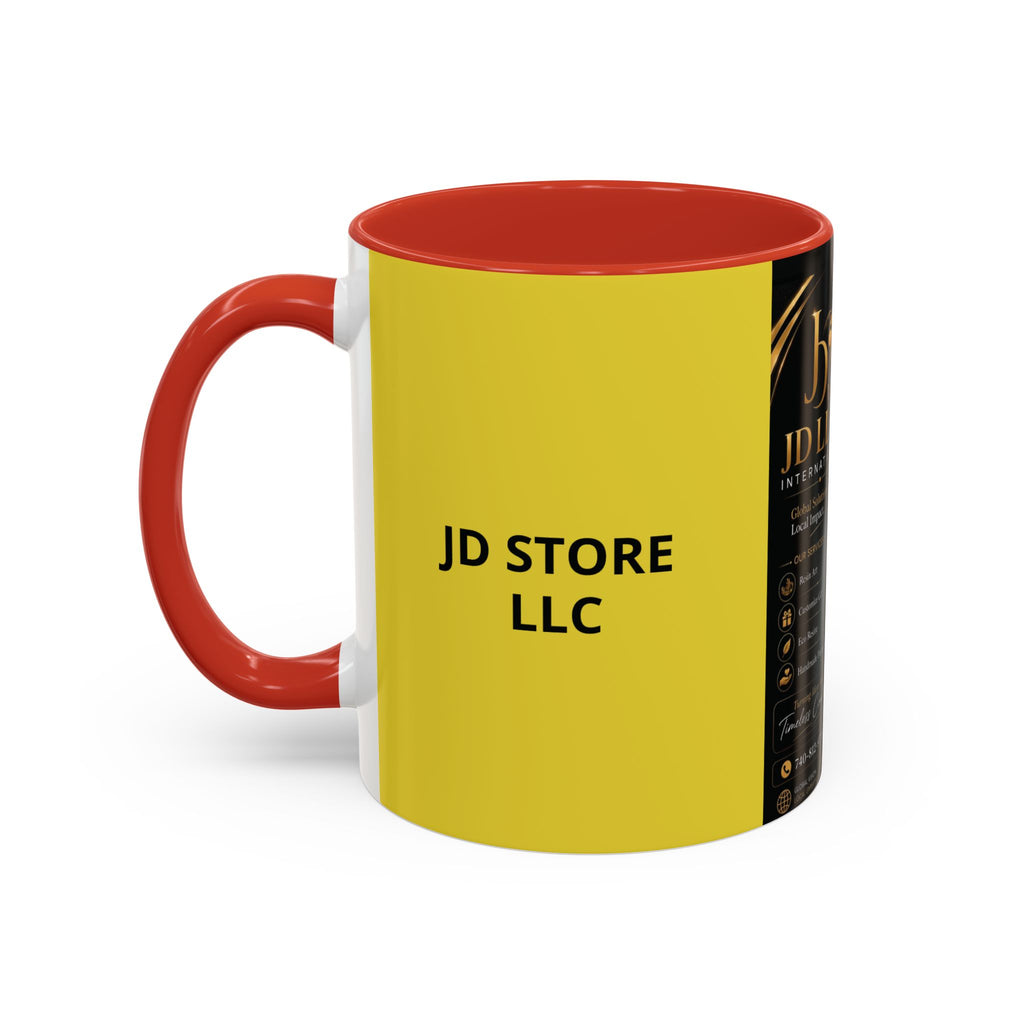 Photo Logo Accent Coffee Mug — Custom Branded Promotional Mug
