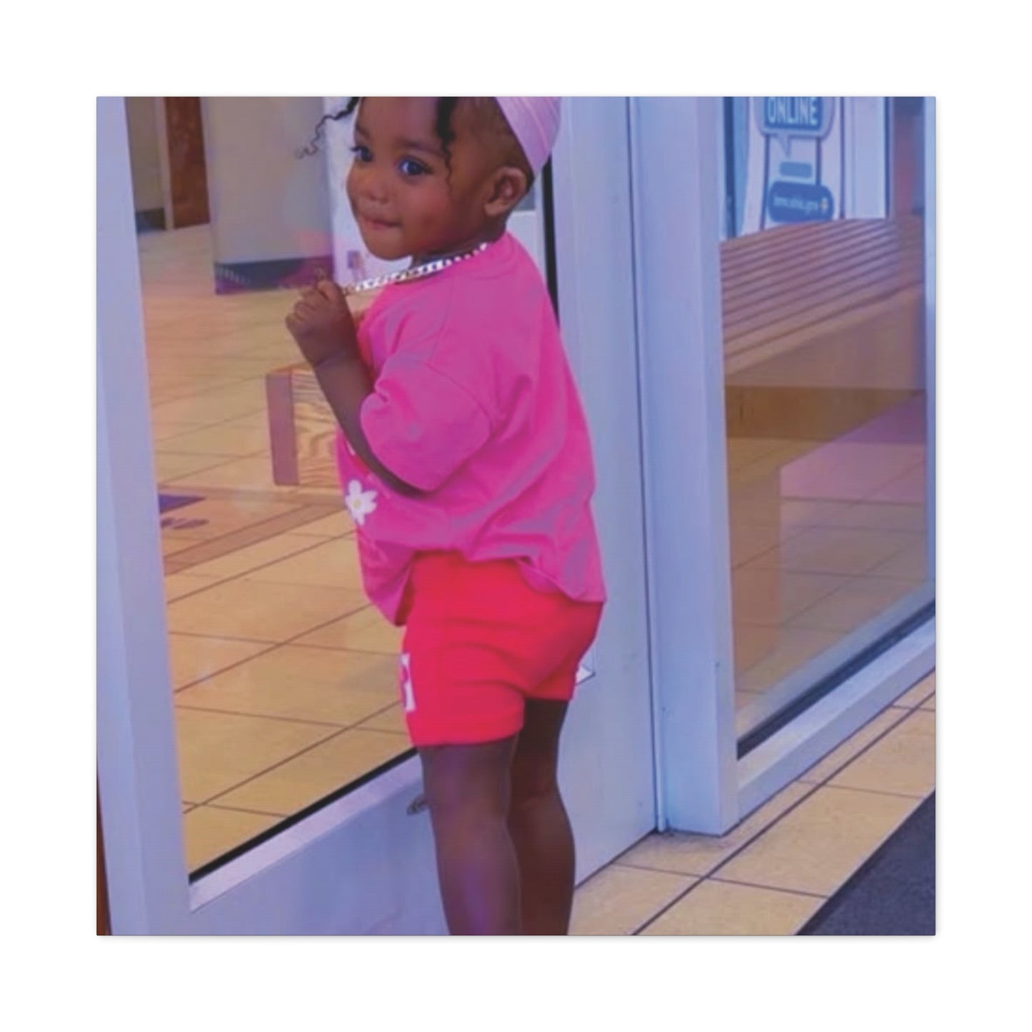 Canvas Wall Art - Candid Child Photo Matte Stretched Print