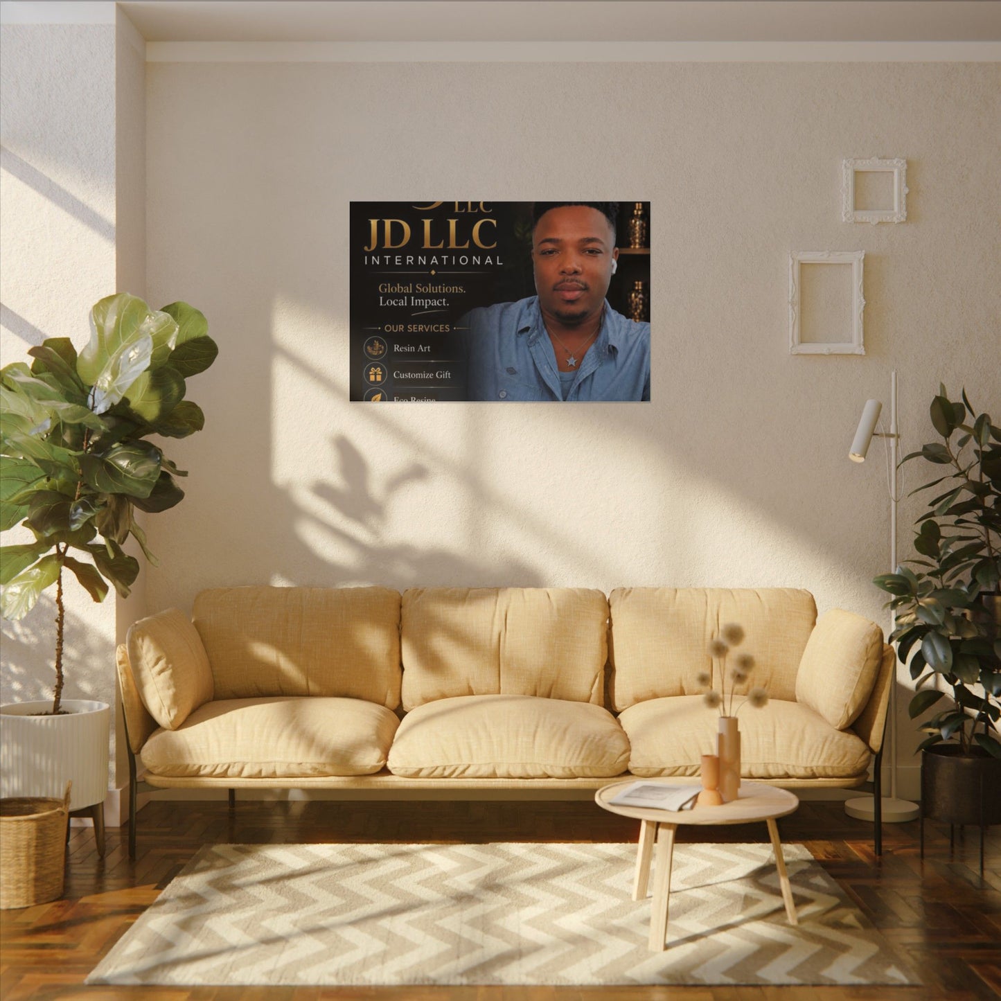 Matte Stretched Canvas - JD LLC International Business Portrait (Customizable)