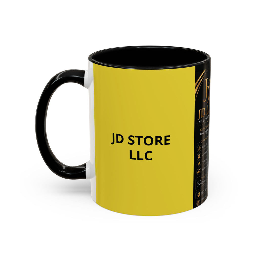 Photo Logo Accent Coffee Mug — Custom Branded Promotional Mug