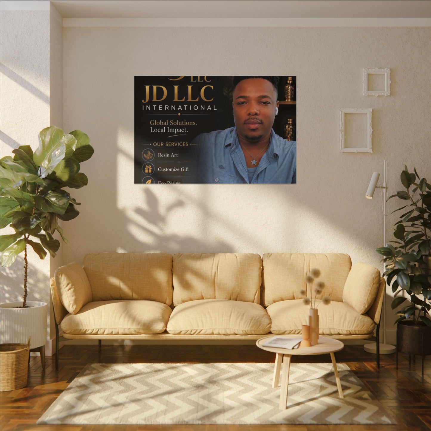 Matte Stretched Canvas - JD LLC International Business Portrait (Customizable)