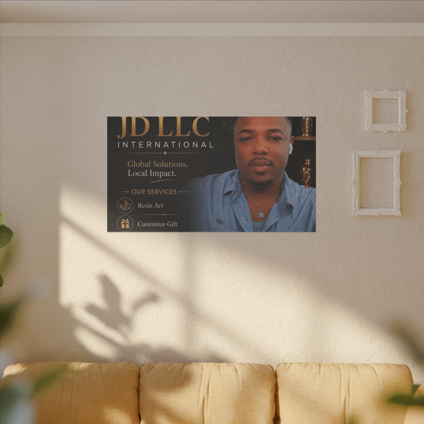 Matte Stretched Canvas - JD LLC International Business Portrait (Customizable)