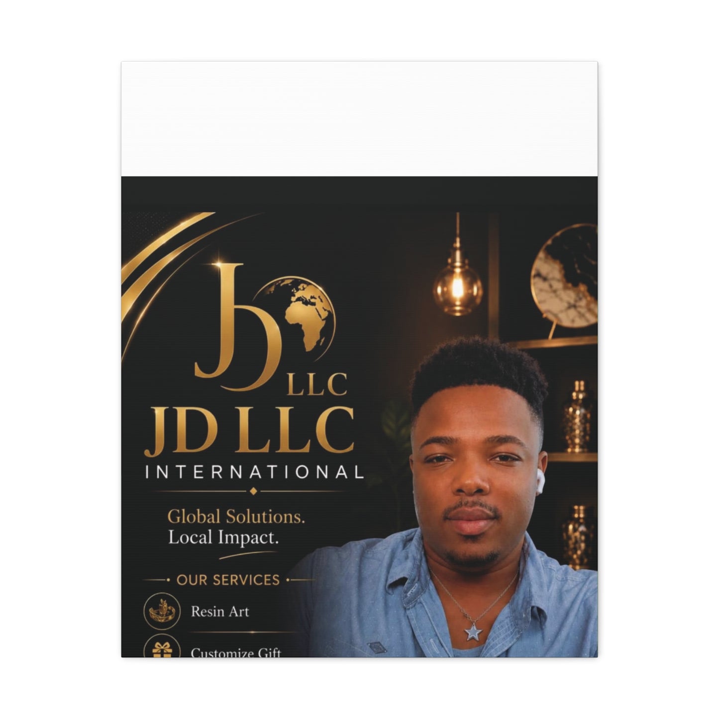 Canvas Print - JD LLC International Branded Portrait (Matte Stretched Canvas)