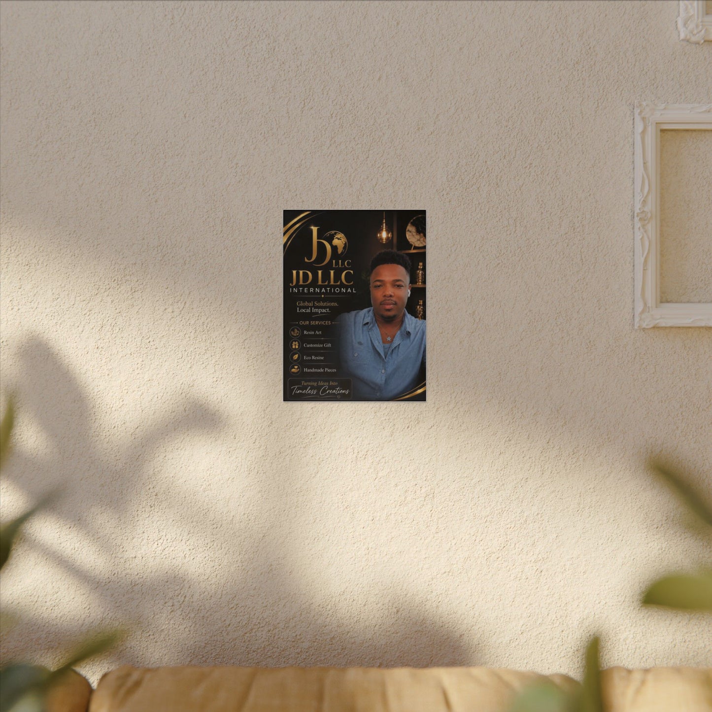 Matte Stretched Canvas - JD LLC International Business Portrait (Customizable)