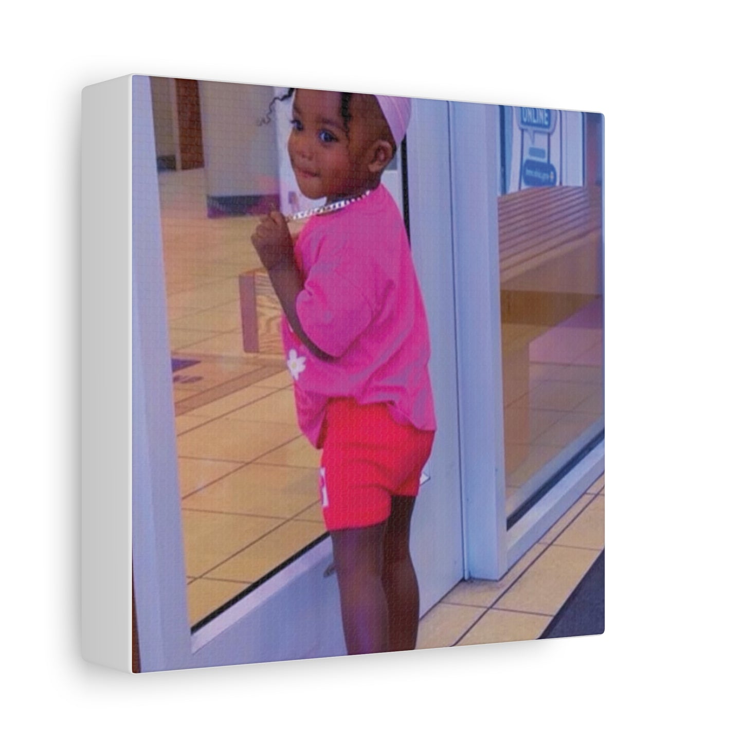 Canvas Wall Art - Candid Child Photo Matte Stretched Print