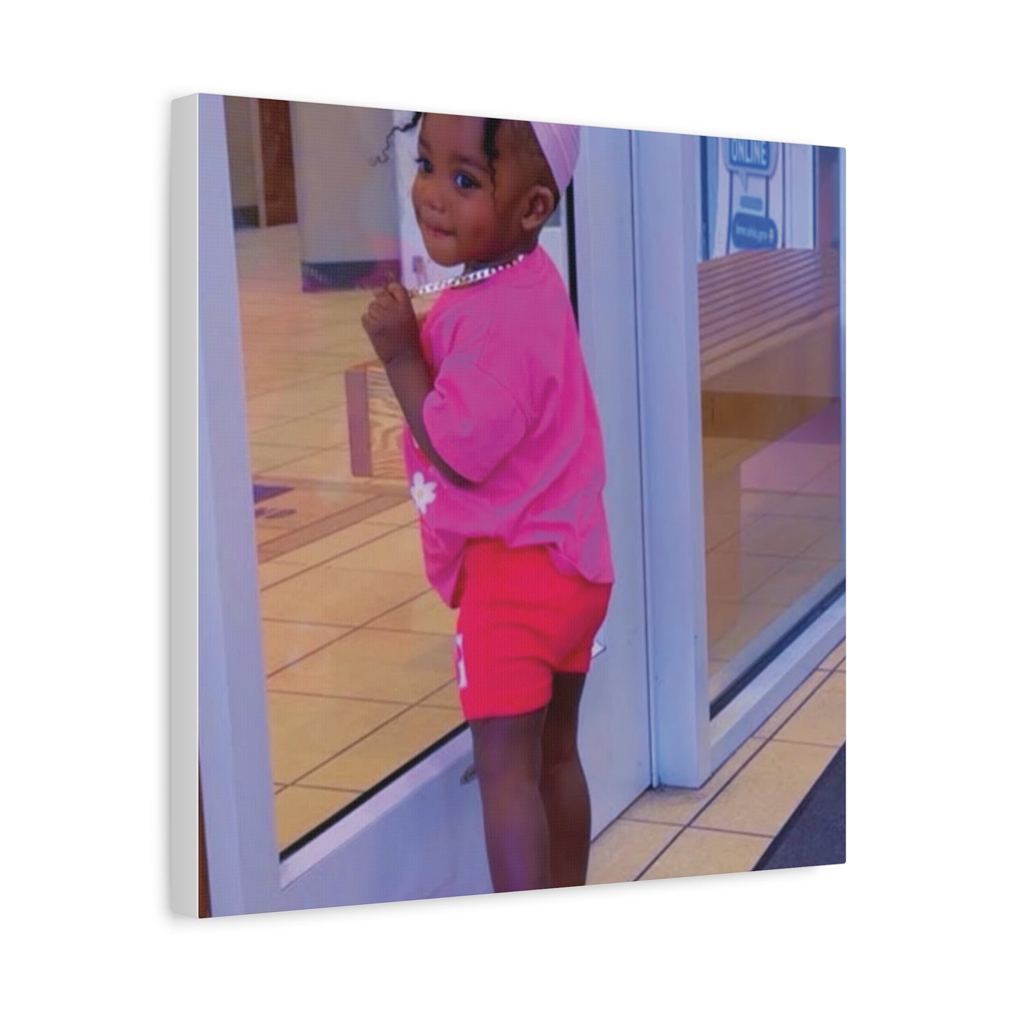 Canvas Wall Art - Candid Child Photo Matte Stretched Print