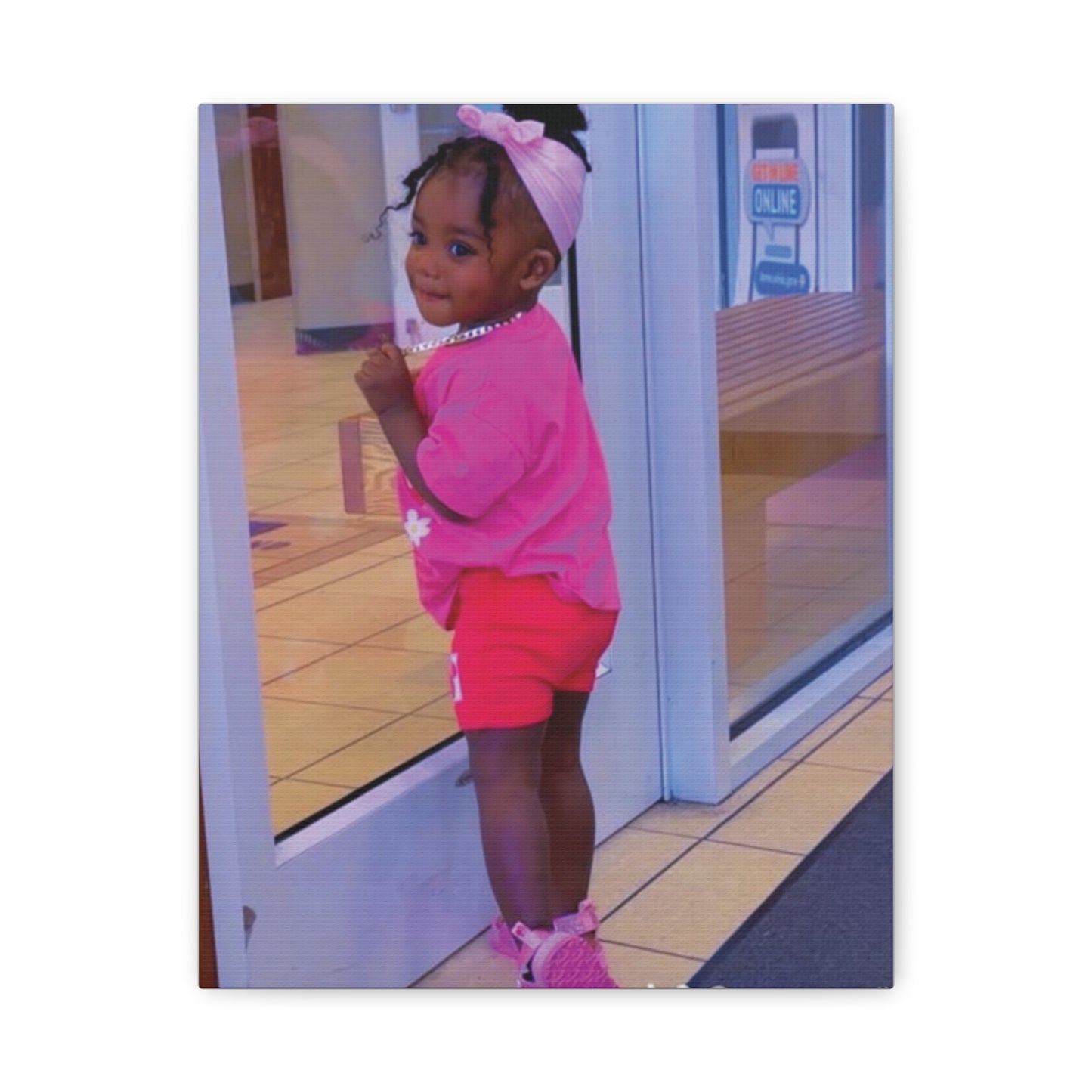 Canvas Wall Art - Candid Child Photo Matte Stretched Print